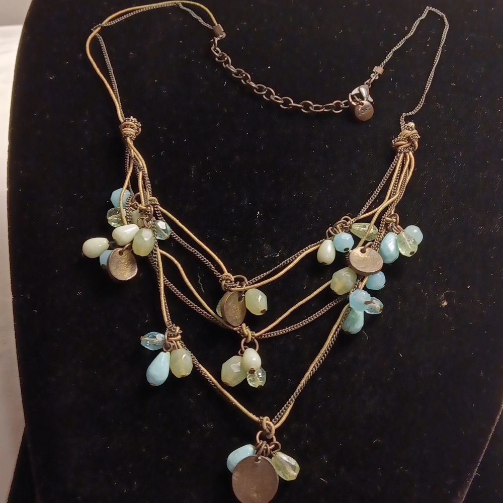 Chic Multi-Strand Necklace with Beads